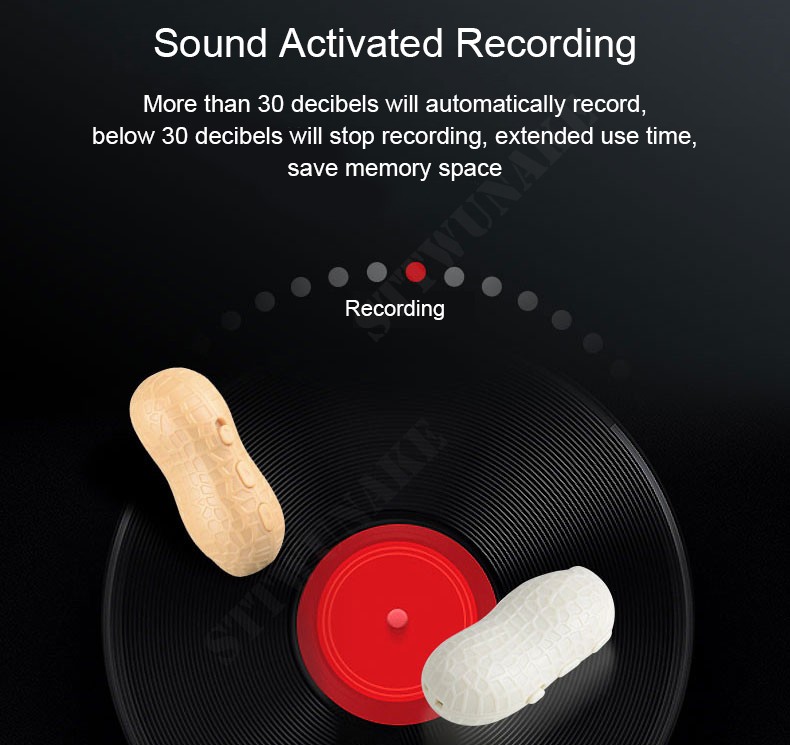 heli- ja diktofon – heliga aktiveeritud salvestus