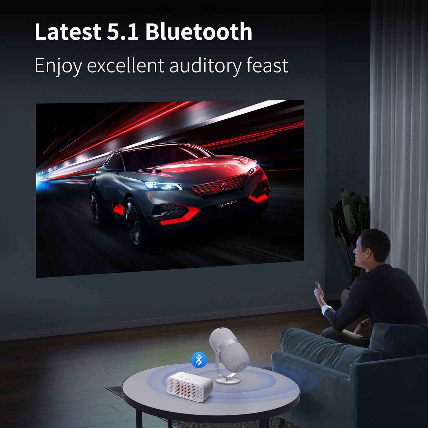 Bluetooth wifi projektor mini 4k kaasaskantav