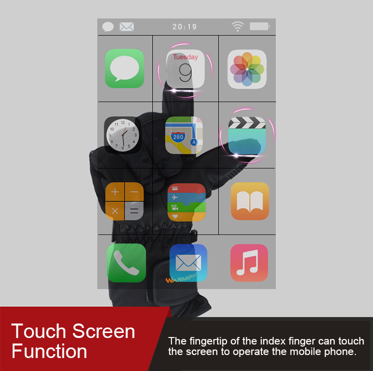 puutetundliku ekraaniga sõrmepinnaga talvekindad nutitelefonidele