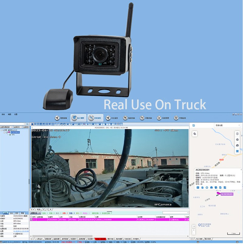 4G kaamera sim-i jaoks Interneti kaudu, mis jälgib auto kaubiku veoautot