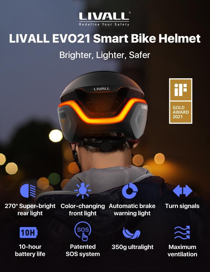 SMART jalgrattakiiver - Livall EVO21