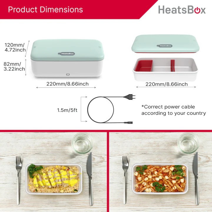 HeatsBox elukast toidutermo elektriküte kaasaskantav