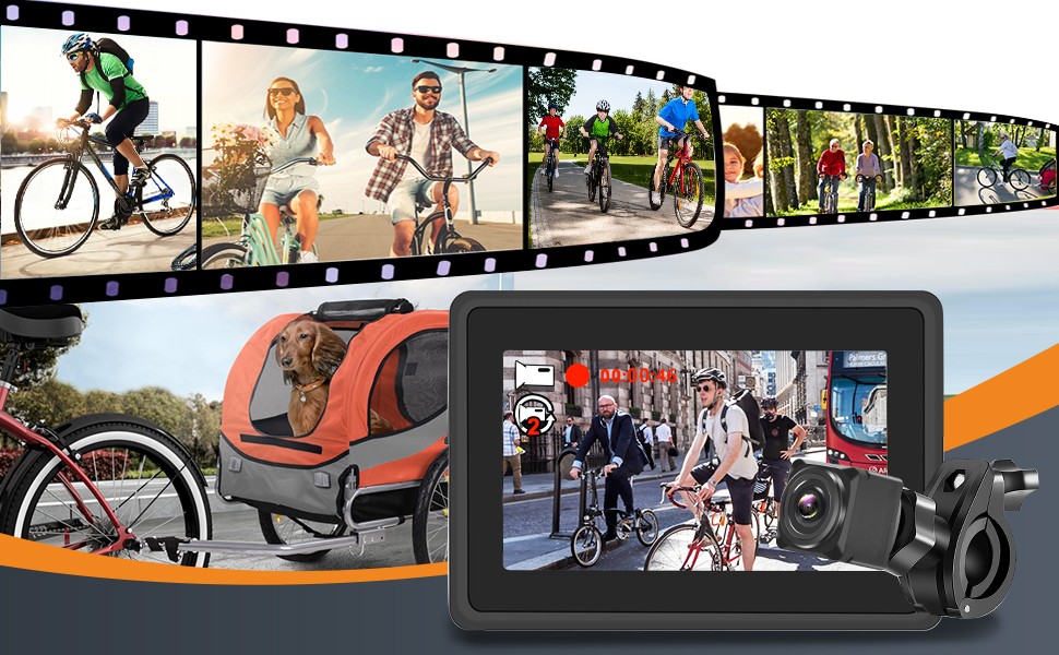 Bicycle Safety kit - tahavaatekaamera koos monitoriga