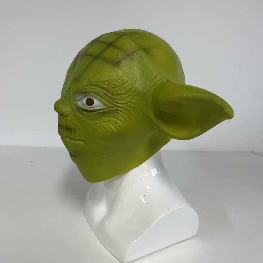 Star Wars näomask - Yoda roheline lateks