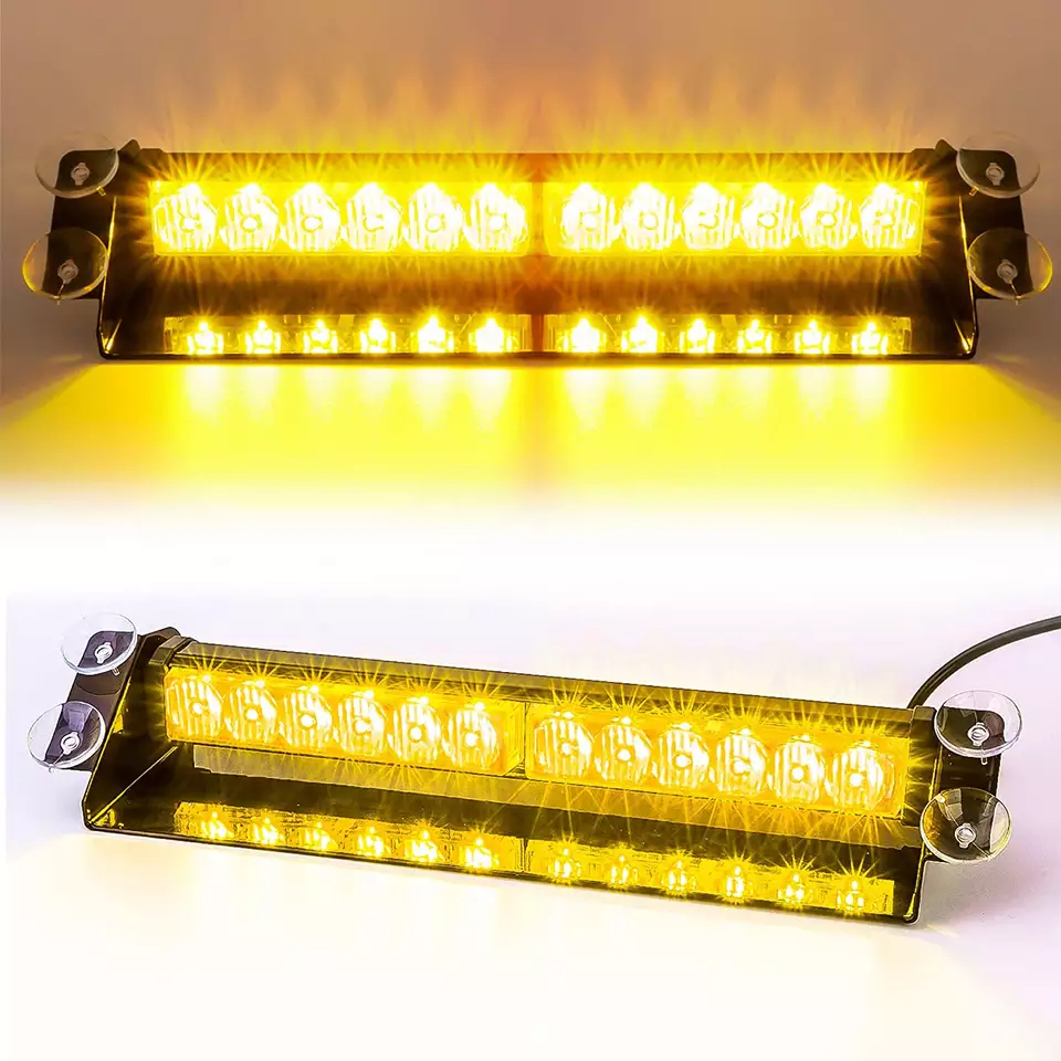 Hoiatus LED tuled autole 24 LED valget kollast värvi