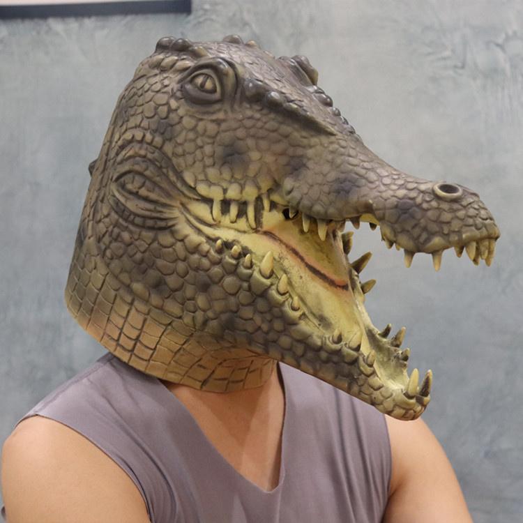 alligaator halloweeni mask krokodilli näomaskid