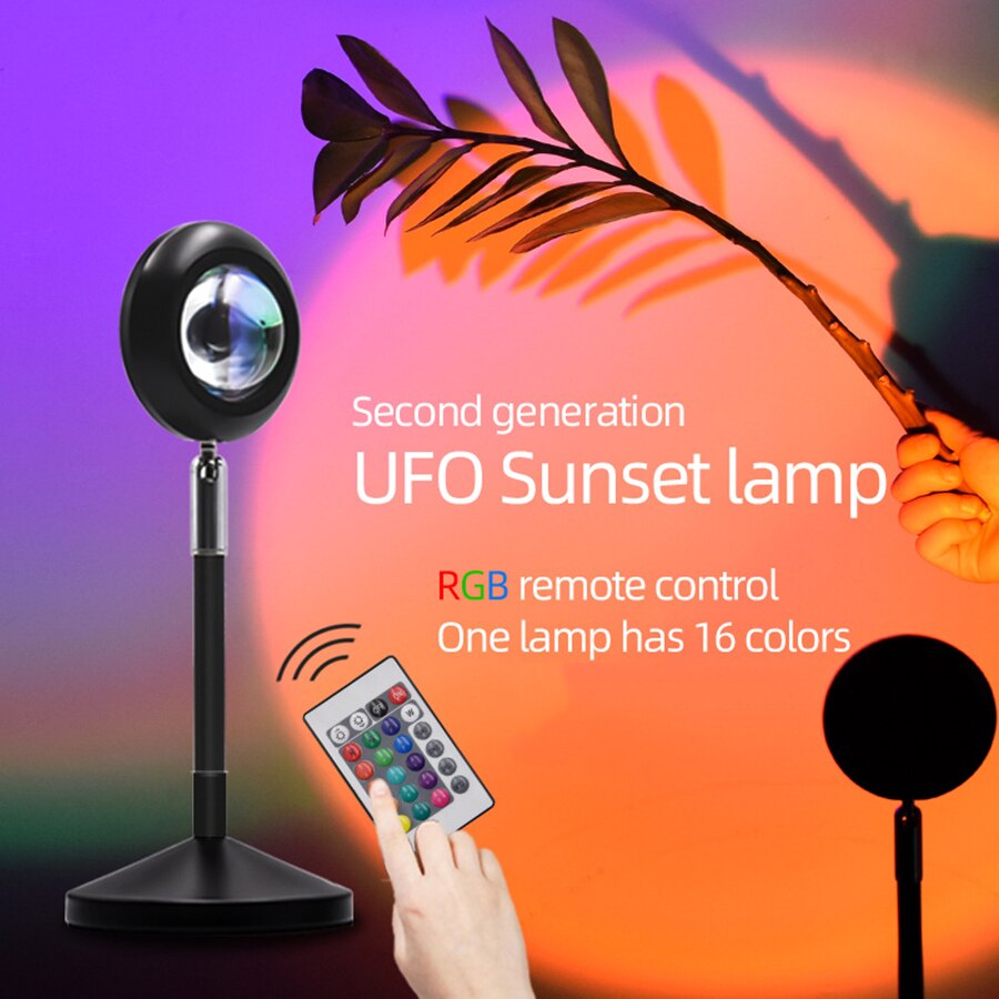 värviline päikeseloojangu fotolamp
