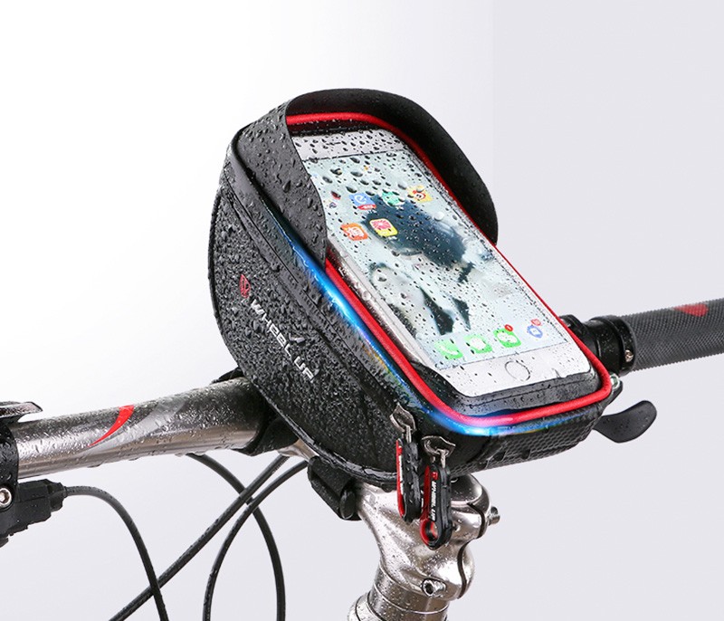 veekindel mobiiltelefoni ümbris jalgrattale