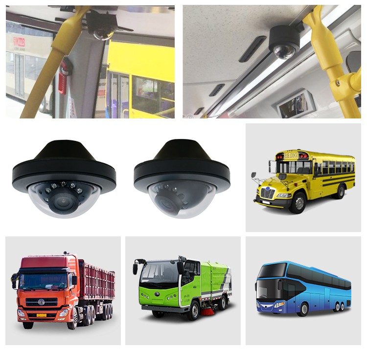 mini kuppelkaamera bussidele, trollidele, trammidele, kaubikutele, väikebussidele, haagissuvilatele, poolhaagistele, haagistele, veoautodele