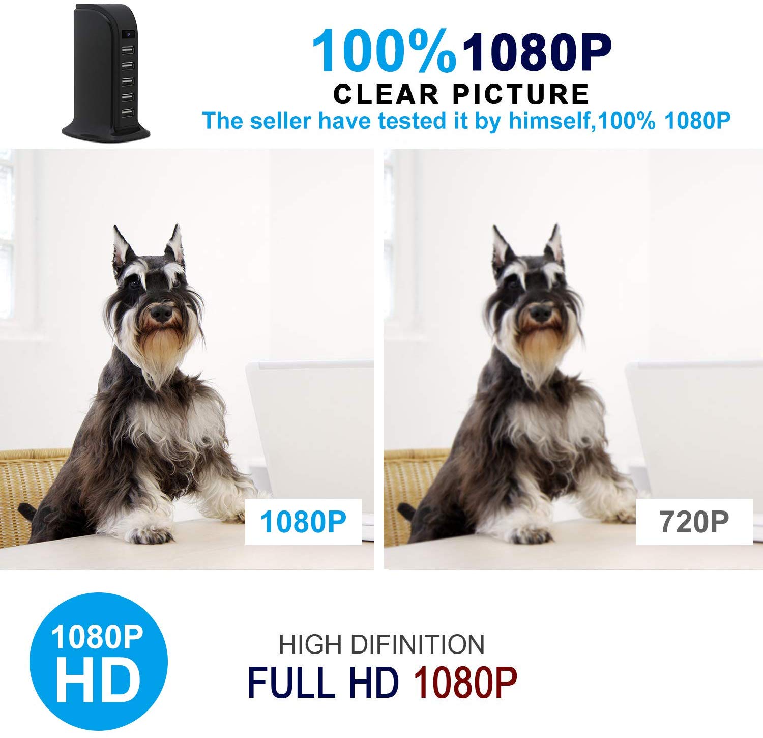 FULL HD video reaalajas power bank cam