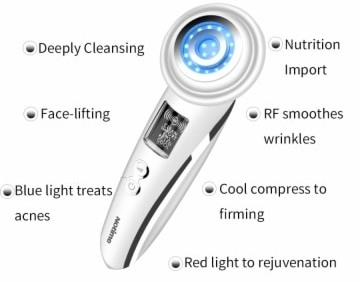RF- ja LED-valgusel põhinev seade naha noorendamiseks