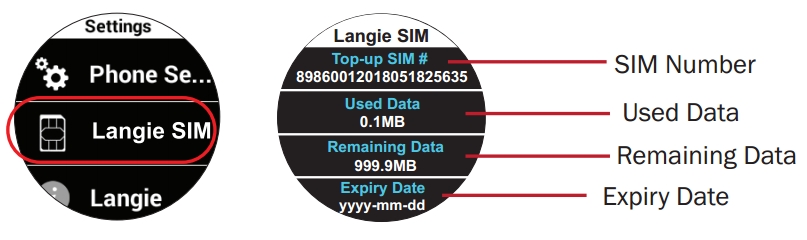 langie laetav SIM-kaart