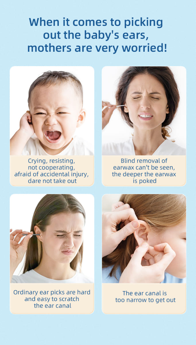 Kaameraga lastele mõeldud kõrvavaha eemaldaja