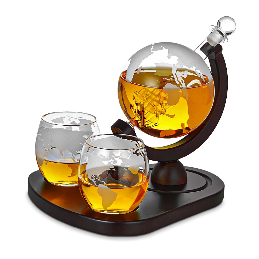 globe viski karahvinid - viskikomplekti klaasid